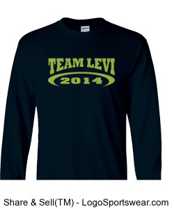 Team Levi 2014 100% Heavyweight Ultra Cotton Long Sleeve Adult T-Shirt Design Zoom