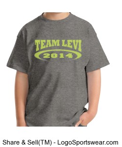 Team Levi 2014 Gildan  Cotton Youth T-shirt Design Zoom